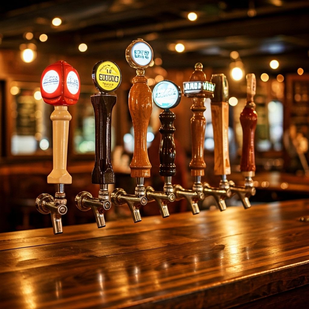 Craft beer taps