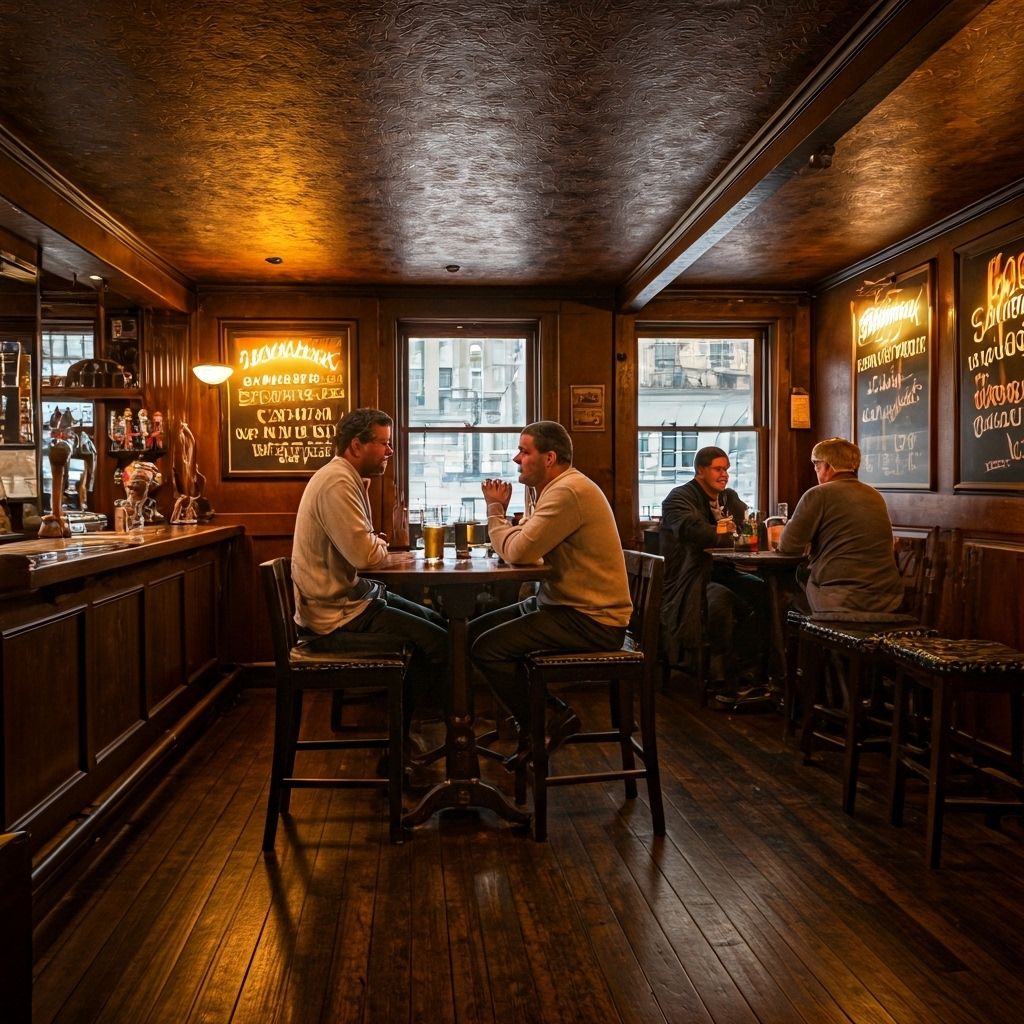Pub interior with customers