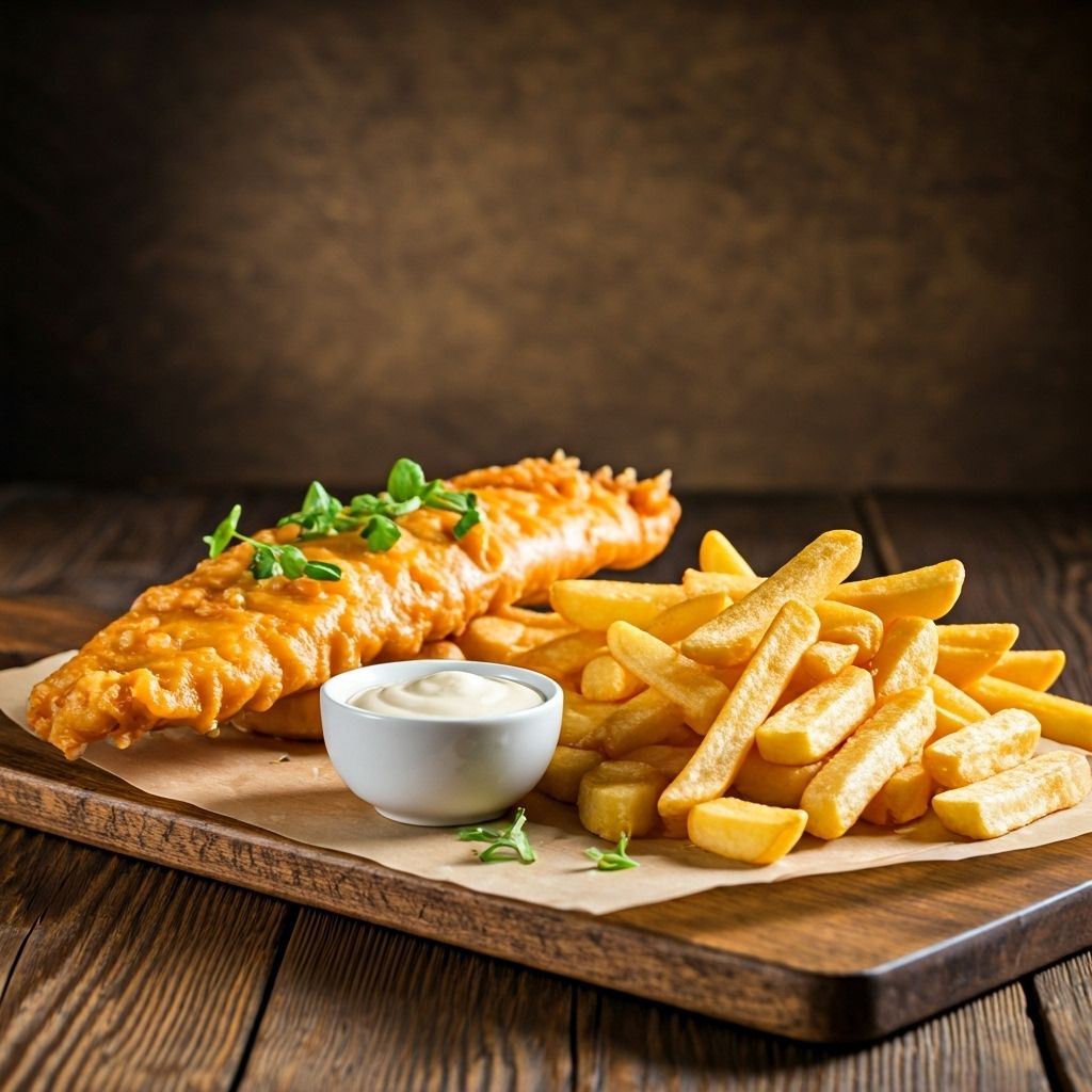 Traditional fish and chips